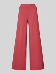 Wide Leg Stoffhose mit Bundfalten Modell 'KATE' von ICHI Rot - 47