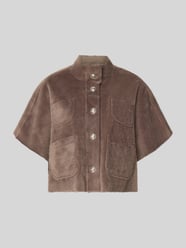 Regular fit jack van imitatiebont van monari Beige - 15