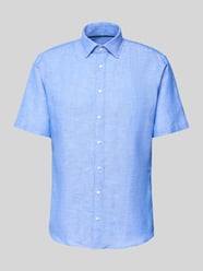 Koszula lniana o kroju slim fit z listwą guzikową od Jake*s - 43