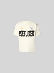 Relaxed Fit T-Shirt mit Logo-Print von RHUDE Beige - 34