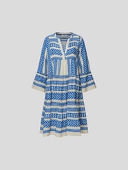 Midikleid mit Kufiya-Muster von Devotion Blau / Türkis - 29