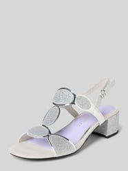 Sandalette im Metallic-Look mit Blockabsatz von Marco Tozzi - 35