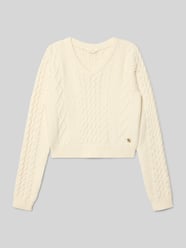 Korte gebreide pullover met labeldetail van Guess - 17