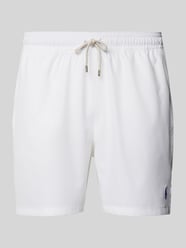 Badehose in unifarbenem Design mit elastischem Bund von Polo Ralph Lauren Underwear Weiß - 4