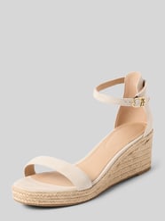 Wedges aus echtem Leder von Tommy Hilfiger Beige - 12