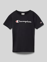 T-Shirt mit Label-Print von CHAMPION Schwarz - 42