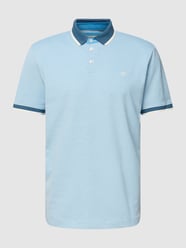 Poloshirt mit Label-Stitching von Tom Tailor Blau - 42