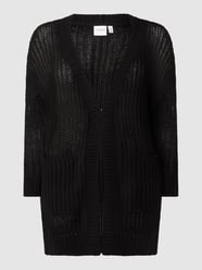 Cardigan mit Hakenverschluss Modell 'Amalias' von Junarose Grau / Schwarz - 7