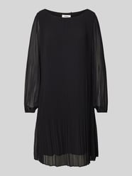 Fließendes Langarmkleid aus plissiertem Chiffon von s.Oliver BLACK LABEL Schwarz - 29