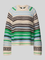 Sweter z dzianiny o kroju relaxed fit z dodatkiem wełny model „BIBI” od YAS - 14