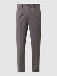 Slim Tapered Fit Bundfaltenhose aus Jersey Modell 'Jim' von Selected Homme Grau - 39