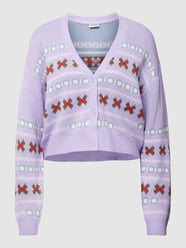 Cardigan mit Allover-Muster Modell 'Misle' von Noisy May Lila - 33