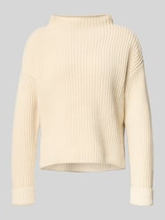 Regular Fit Strickpullover aus Baumwoll-Mix Modell 'SELMA' von Selected Femme Beige - 14