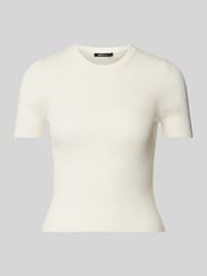 Cropped T-Shirt mit Feinripp von Gina Tricot Beige - 35