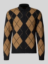 Slim Fit Strickjacke mit Woll-Anteil Modell 'Simon' von JACK & JONES Premium - 1