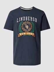 T-shirt z haftem od Lindbergh Niebieski - 47