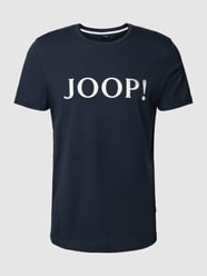 T-shirt z nadrukiem z logo model ‘Alerio’ od JOOP! Collection Niebieski - 30