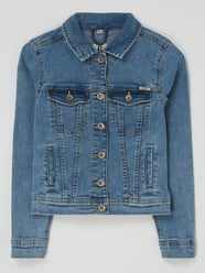 Slim Fit Jeansjacke mit Stretch-Anteil Modell 'Chiara ' von Garcia Blau / Türkis - 45