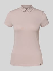 T-shirt z mieszanki bawełny i elastanu z golfem od Marc Cain - 2