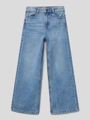 Wide Leg Jeans im 5-Pocket-Design von Mango Blau - 9