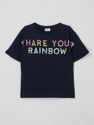 T-Shirt mit Message von s.Oliver RED LABEL Blau / Türkis - 33