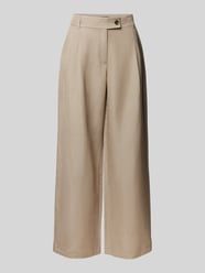 Relaxed Fit Weite Hose aus Viskose-Leinen-Mix von s.Oliver BLACK LABEL Beige - 8