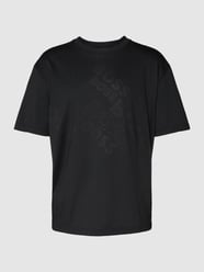 T-shirt met labelprint van BOSS Green Grijs / zwart - 25