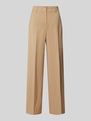 Flared wollen broek met persplooien, model 'VISIVO' van Weekend Max Mara Bruin - 40