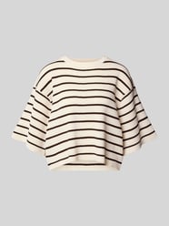 Oversized T-Shirt aus Viskosed-Mix Modell 'NURIA' von VILLA SOPHIE Beige - 43