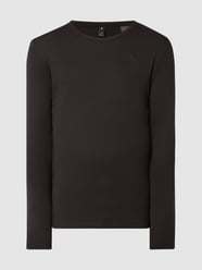 Slim Fit Longsleeve aus Bio-Baumwolle von G-Star Raw Schwarz - 31
