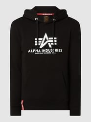 Hoodie mit Label-Print von Alpha Industries Schwarz - 42