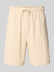 Relaxed fit sweatshorts van badstof, model 'Terry' van KARL KANI Beige - 38