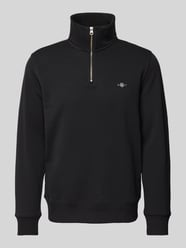 Sweatshirt mit Label-Stitching von Gant Schwarz - 21