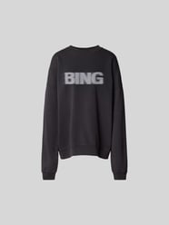 Oversized Sweatshirt mit Label-Print von Anine Bing Schwarz - 24