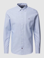 Business-Hemd mit Logo-Stitching Modell 'OXFORD' von Tommy Hilfiger Blau - 38