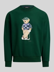 Sweter z dzianiny z nadrukiem polo bear z wyhaftowaniem od Polo Ralph Lauren - 44