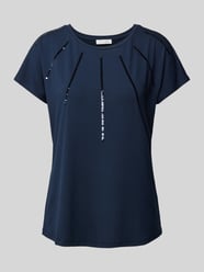 T-Shirt mit Paillettenbesatz von Christian Berg Woman Blau - 16