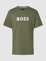 T-shirt met labelprint van BOSS Groen - 35