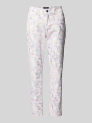 Hose in verkürzter Passform mit Allover-Look von Gardeur - 37
