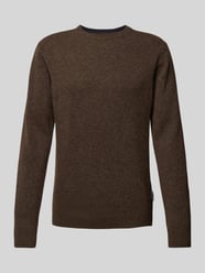 Gebreide pullover met structuurmotief, model 'Karl' van Casual Friday Bruin - 16