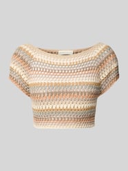 Crop Top in Strick-Optik von Apricot - 5