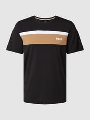 T-shirt met contraststrepen, model 'Balance' van BOSS Grijs / zwart - 31