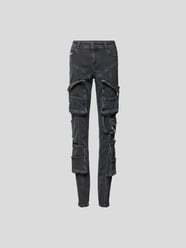 Skinny Fit Jeans mit Cargotaschen von Diesel Grün - 18