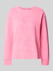 Sweatshirt mit Motiv-Stitching und Rundhalsausschnitt von Milano Italy - 48