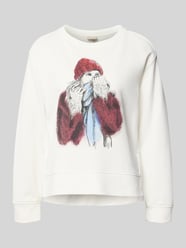 Bluza z nadrukiem z motywem i okrągłym dekoltem od Milano Italy - 23
