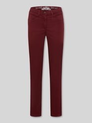 Mid Waist Hose mit Umschlagabschluss Modell 'Laura New' von Raphaela By Brax Bordeaux - 48