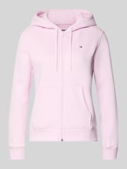 Regular fit sweatjack van katoenmix van Tommy Jeans Fuchsia - 42