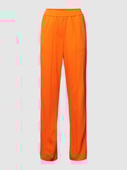 Hose mit fixierten Bundfalten von Milano Italy Orange - 37