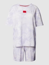 Pyjama in batiklook, model 'SPLASH_SHORT SET' van HUGO Paars - 28
