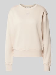 Sweatshirt mit Strasssteinbesatz Modell 'BIG GUESS' von Guess Beige - 9